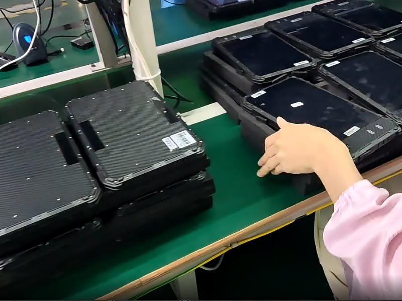 Production and assembly of EV10 industrial tablet PC assembly line